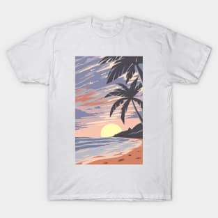 Sunset at the beach T-Shirt